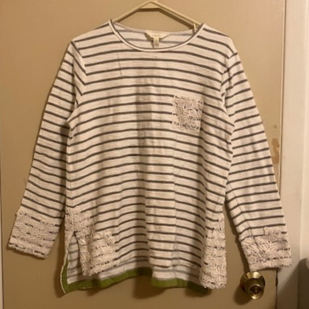 Matilda Jane Striped Lace Top